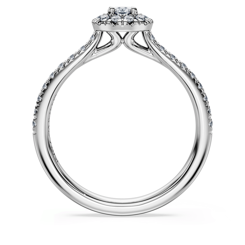swarovski خاتم سوليتير eternity، ألماس مُصنع في المختبر إجمالي 0 45 قيراط، شكل دائري، فضة استرليني
