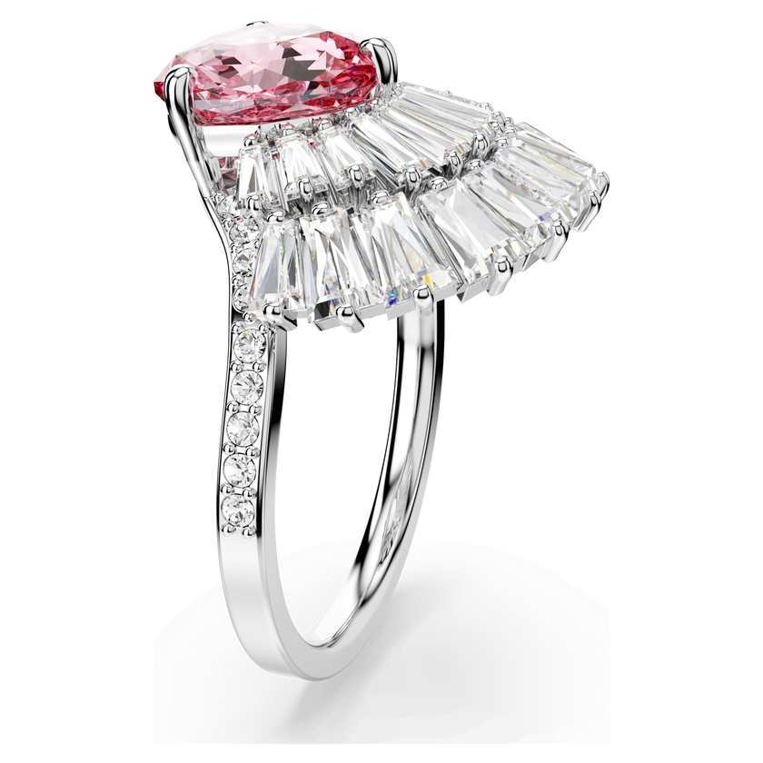 swarovski خاتم كوكتيل idyllia، قطع متنوع، على شكل صدفة، لون وردي، طلاء روديوم