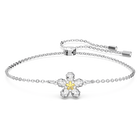 swarovski tough bracelet flower white mixed metal finish