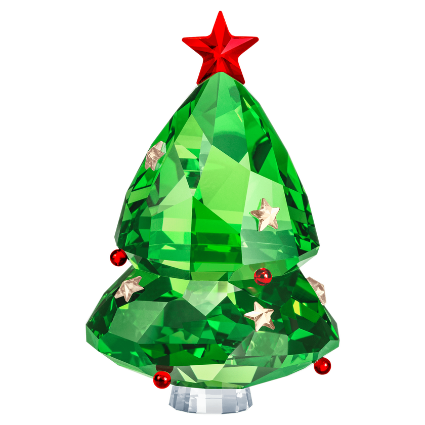 swarovski قطعة زينة joyful على شكل شجرة الأعياد، لون أخضر
