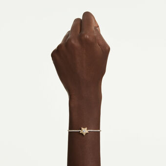 swarovski سوار sublima، قطع مُستدير، شكل نجمة، ألوان متعددة، لمسة نهائية من الذهب عيار 18 قيراط