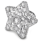 swarovski خاتم stella، لون أبيض، طلاء روديوم