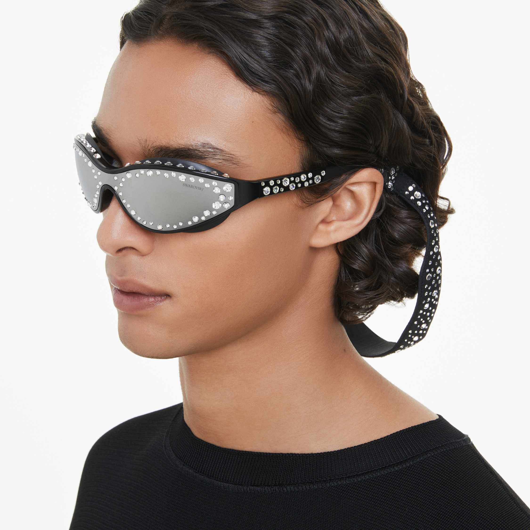 swarovski نظارة شمسية، لون أسود