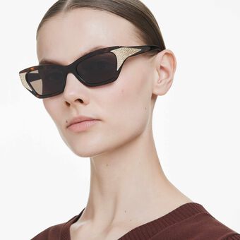 swarovski نظارة شمسية، شكل مربع، sk6029، لون بني