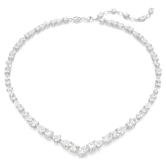 swarovski عقد mesmera، قطع متنوع، لون أبيض، طلاء روديوم