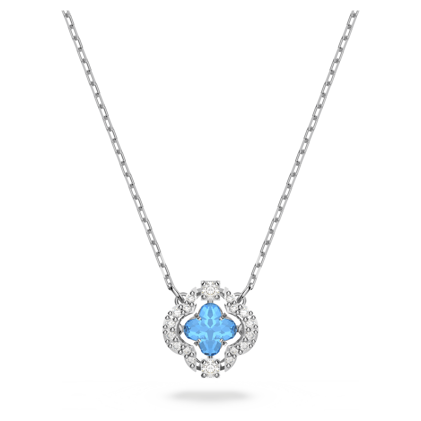 swarovski عقد sparkling dance من سواروفسكي، لون أزرق، طلاء روديوم