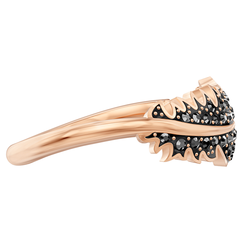 swarovski خاتم naugty motif ، أسود ، مطلي باللون الذهبي الوردي