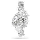 swarovski matrix tack pin baguette cut knot white rhodium plated