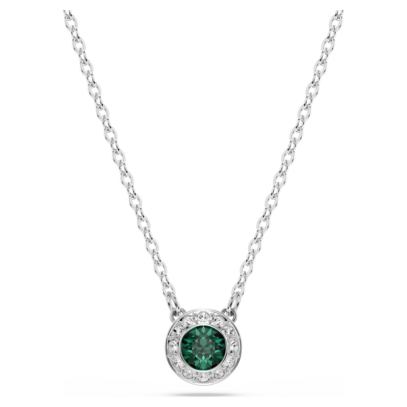 swarovski قلادة una angelic، قطع مُستدير، لون أخضر، طلاء روديوم