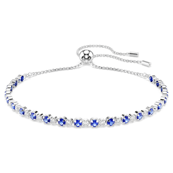 swarovski سوار matrix tennis، قطع مستدير متنوع، لون أزرق، طلاء روديوم