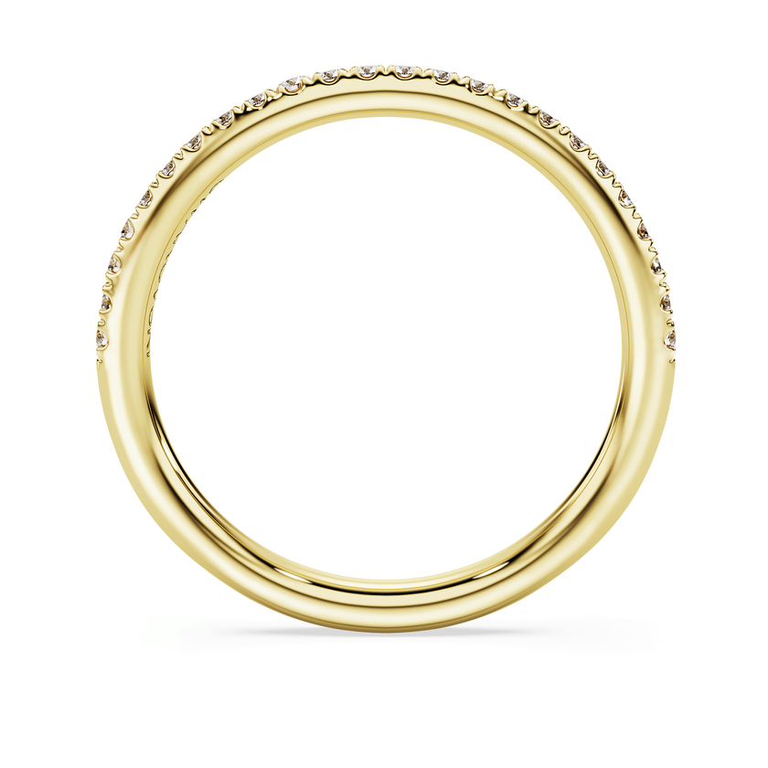 swarovski خاتم eternity، ألماس مُصنع في المختبر بإجمالي 0 2 قيراط، شكل دائري، ذهب أصفر عيار 18