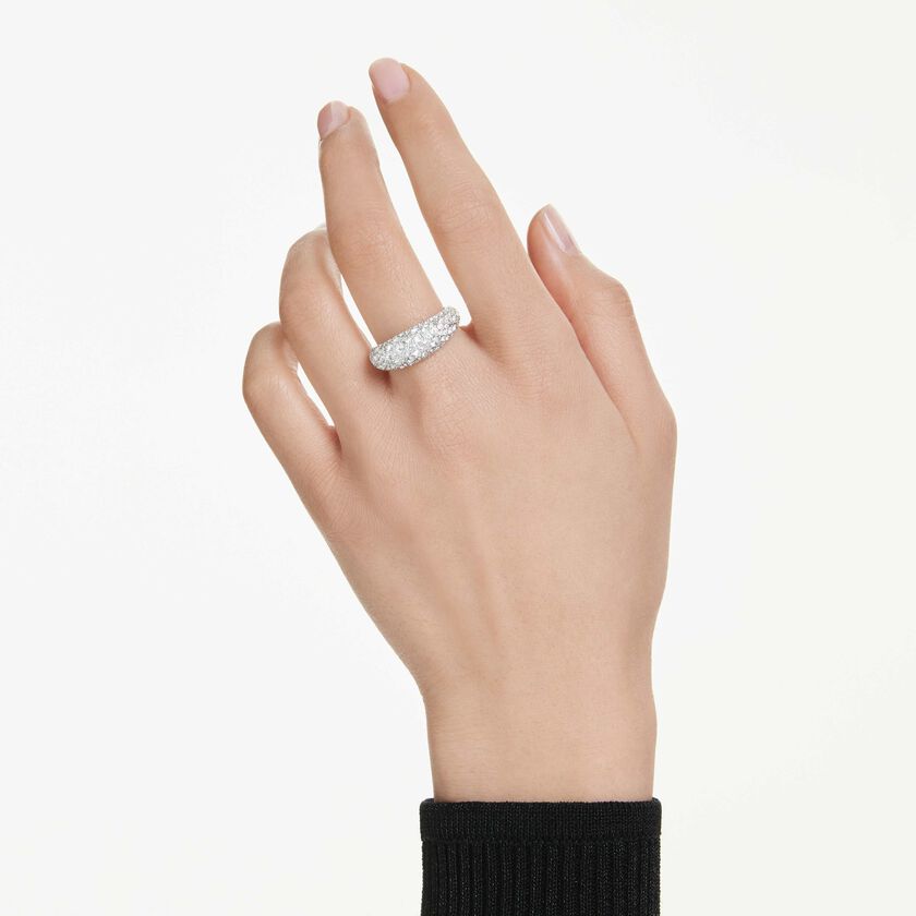 swarovski خاتم sublima، لون أبيض، طلاء روديوم