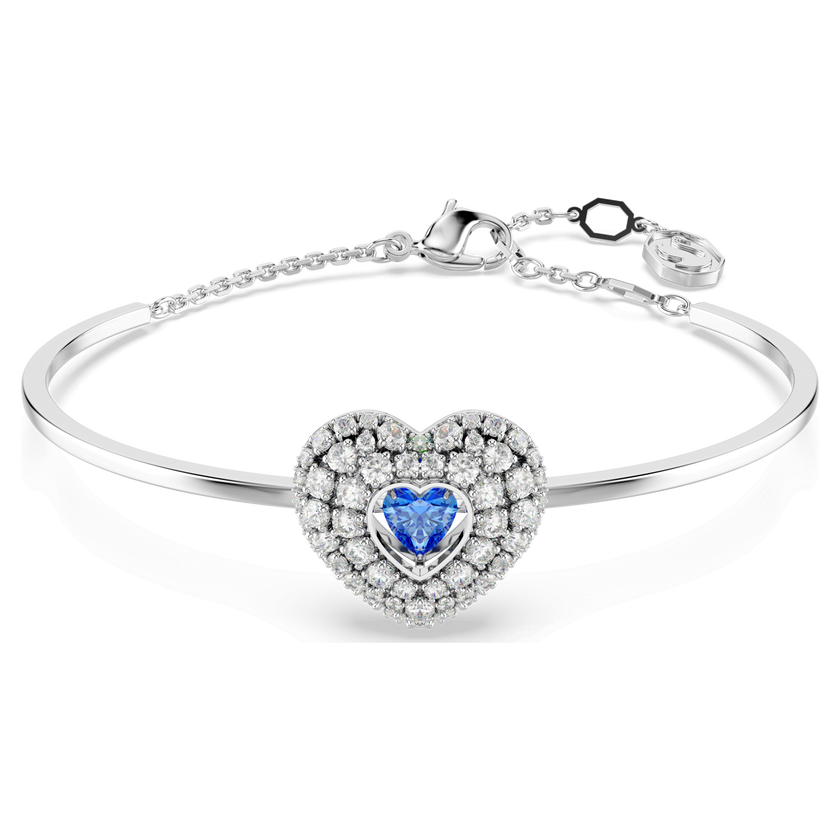swarovski سوار idyllia، على شكل قلب، لون أزرق، طلاء روديوم