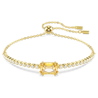 swarovski matrix tennis bracelet mixed cuts caramel gold tone plated