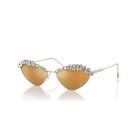 swarovski sunglasses statement cat eye shape sk7009 gold tone