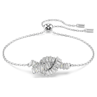 swarovski سوار matrix، قطع باغيت، شكل عقدة، لون أبيض، طلاء روديوم