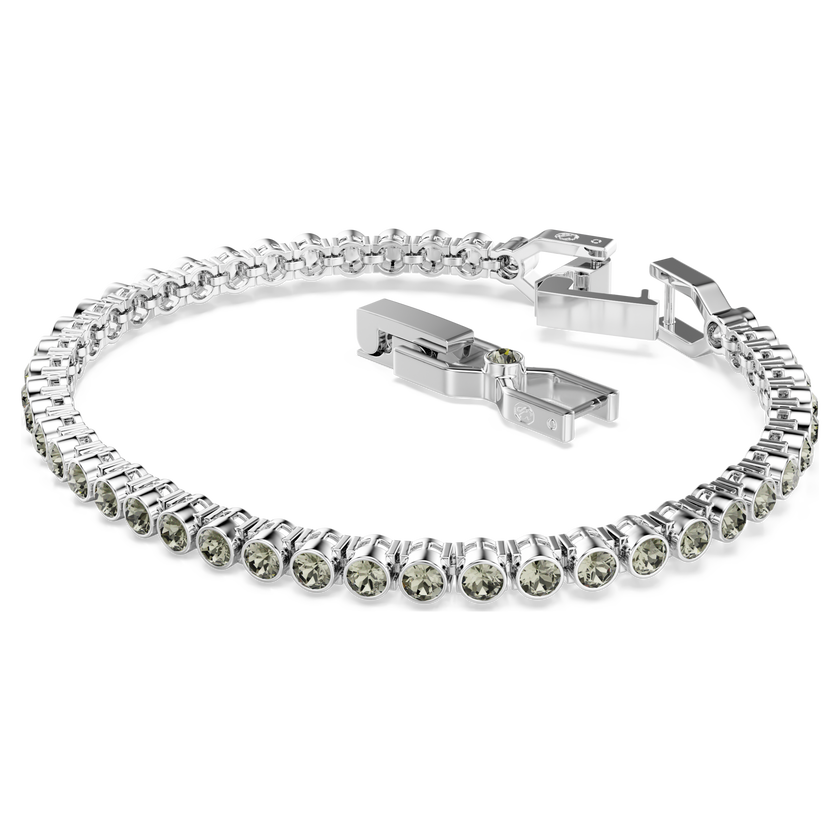 swarovski سوار تنس imber emily، قطع دائري، لون أسود، طلاء روديوم