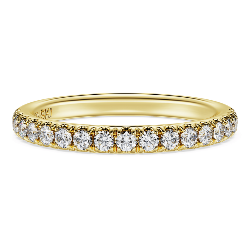 swarovski خاتم eternity، ألماس مُصنع في المختبر بإجمالي 0 4 قيراط، شكل دائري، ذهب أصفر عيار 18