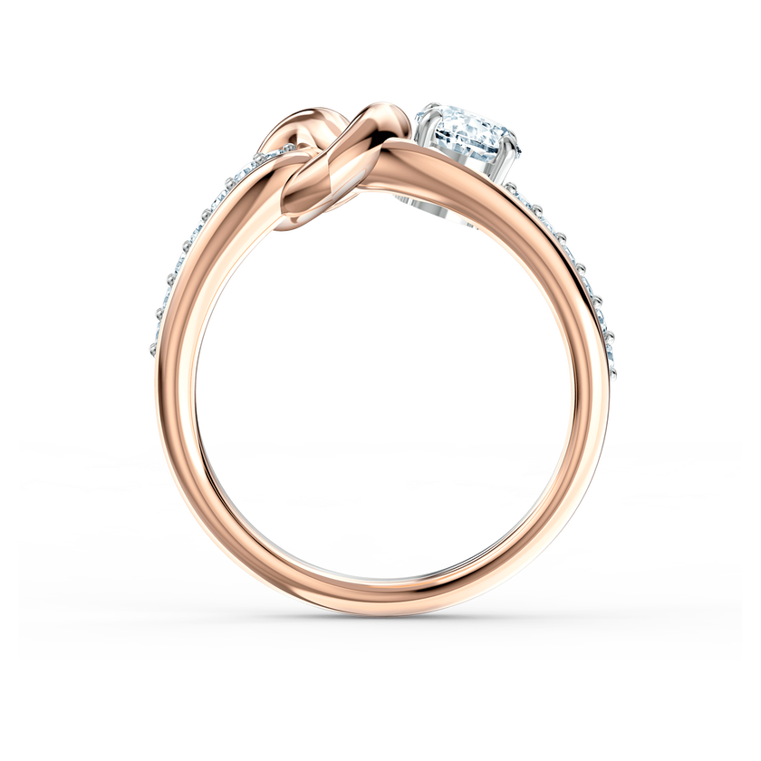 swarovski خاتم lifelong على شكل قلب، لون أبيض، لمسة نهائية من معادن مختلطة