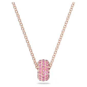 swarovski قلادة stone، لون وردي، طلاء ذهبي وردي