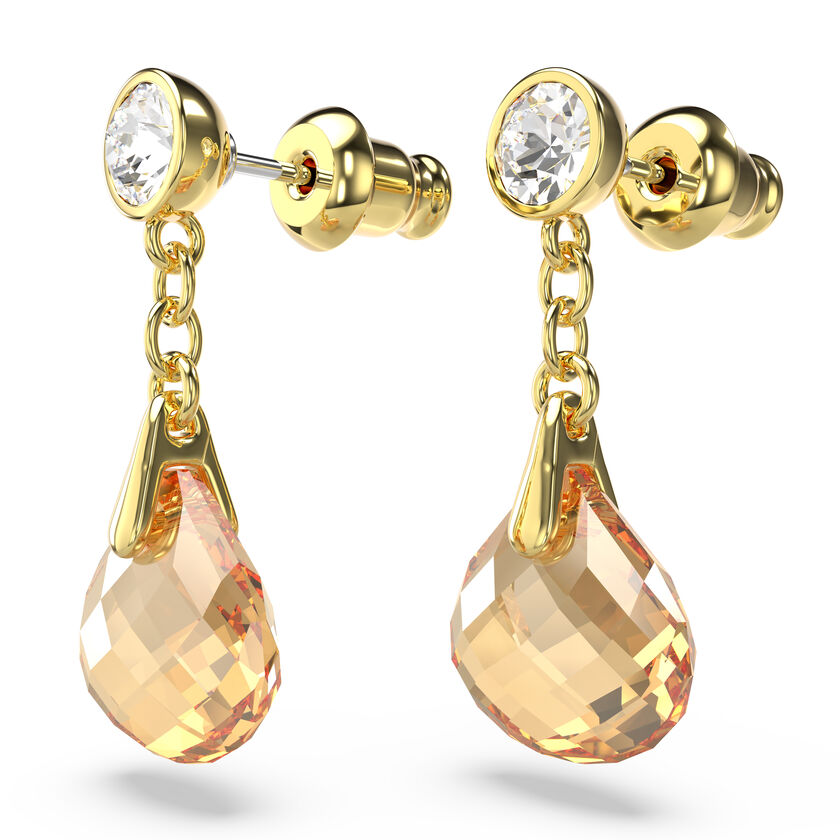swarovski أقراط متدلية tessa، لون ذهبي، طلاء بلون ذهبي