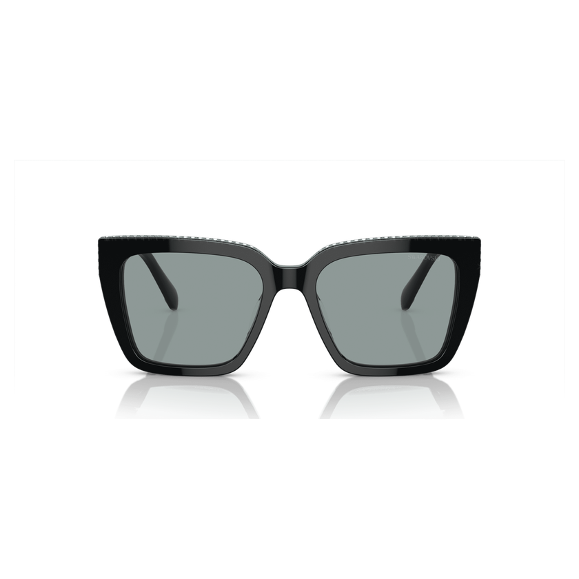 swarovski نظارة شمسية، شكل مربع، sk6013el، لون أسود