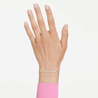 swarovski سوار idyllia، قطع متنوع، شكل سهم، لون أبيض، طلاء روديوم