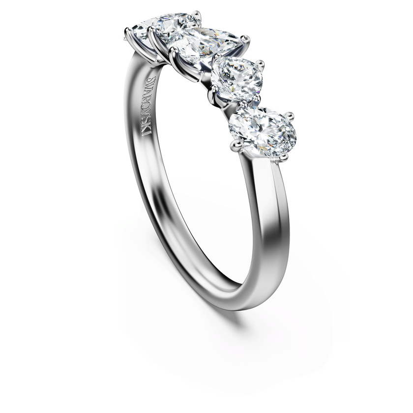 swarovski خاتم galaxy، ألماس مُصنع في المختبر بإجمالي 1 قيراط، أشكال متنوعة، ذهب أبيض عيار 18