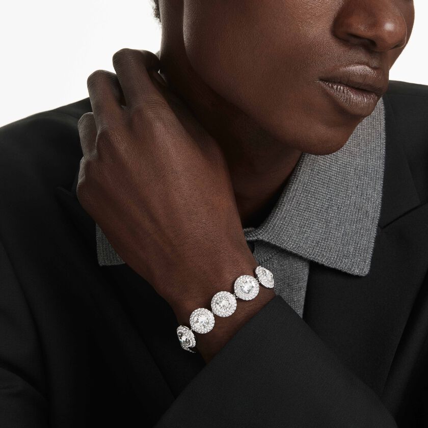 swarovski سوار una angelic، لون أبيض، طلاء روديوم