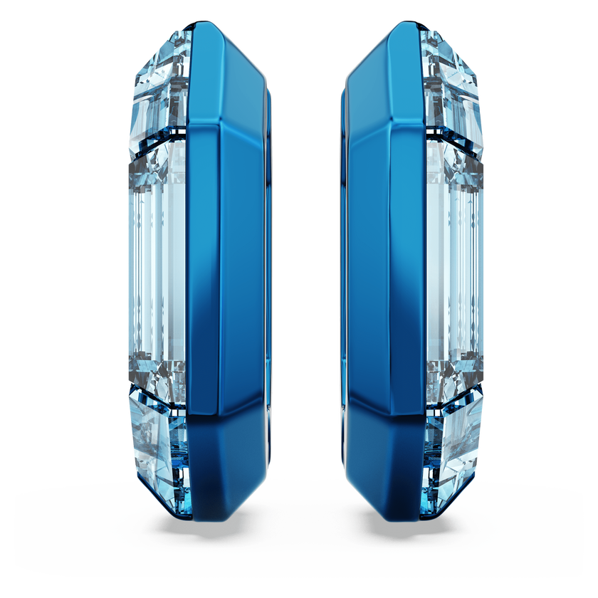 swarovski أقراط حلقية lucent، شكل مثمن، حجم صغير، لون أزرق