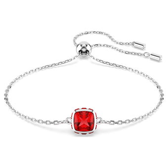 swarovski سوار birthstone، قطع مربع، july، لون أحمر، طلاء روديوم
