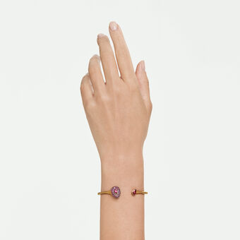 swarovski سوار sublima، قطع على شكل كمثرى، لون أحمر، لمسة نهائية من الذهب عيار 18 قيراط