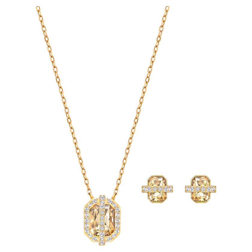 swarovski طقم favor، لون ذهبي، طلاء باللون الذهبي