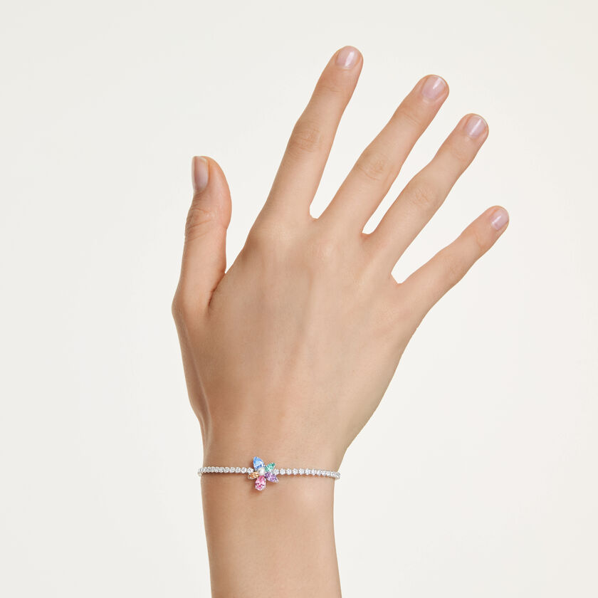 سوار ariana grande x swarovski، قطع متنوع، شكل زهرة، ألوان متعددة، طلاء روديوم