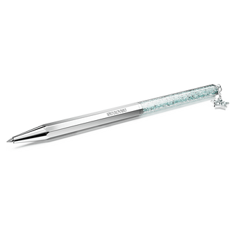 swarovski قلم حبر جاف crystalline، شكل نجمة، لون أزرق، طلاء كروم