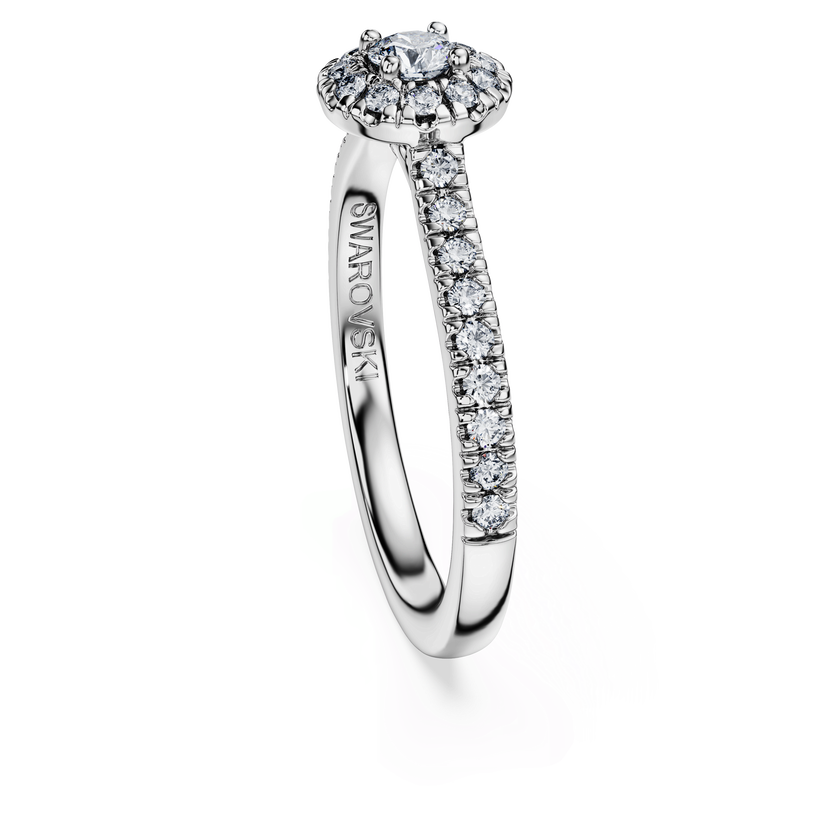 swarovski خاتم سوليتير eternity، ألماس مُصنع في المختبر إجمالي 0 45 قيراط، شكل دائري، فضة استرليني