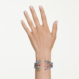 swarovski سوار matrix، قطع متنوع، شكل باقة، ألوان متعددة، طلاء روثينيوم