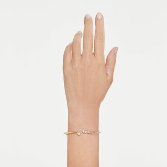 swarovski سوار mesmera، قطع متنوع، لون أبيض، لمسة نهائية من الذهب عيار 18 قيراط