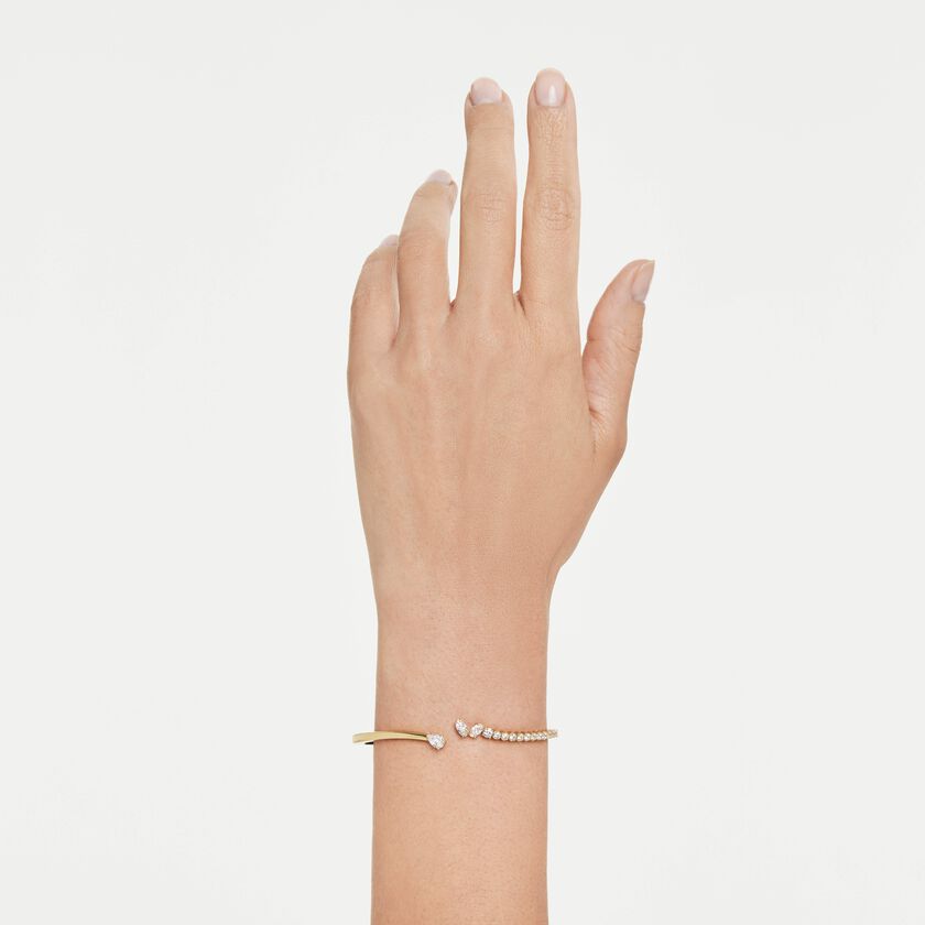 swarovski سوار mesmera، قطع متنوع، لون أبيض، لمسة نهائية من الذهب عيار 18 قيراط