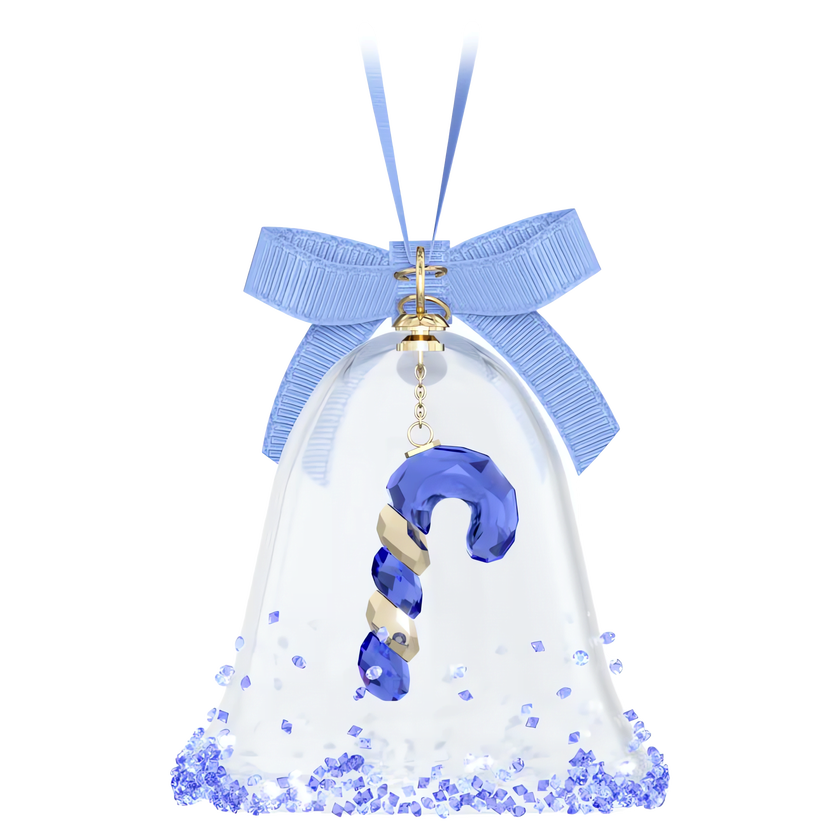 swarovski قطعة زينة holiday cheers على شكل جرس به مجسم حلوى، لون أزرق