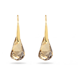 swarovski أقراط متدلية energic، لون بني، طلاء باللون الذهبي