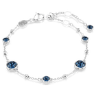 swarovski imber bracelet round cut blue rhodium plated
