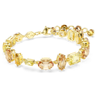 swarovski gema bracelet mixed cuts yellow gold tone plated
