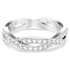 swarovski infinity ring round cut white rhodium plated