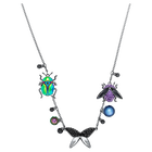 Magnetized Necklace, Multi-colored, Black Ruthenium plated