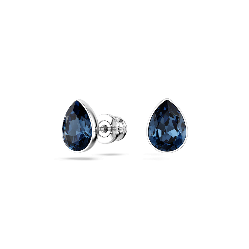 swarovski symbolica set  clover  blue  rhodium plated