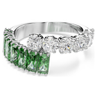 swarovski matrix ring mixed cuts green rhodium plated