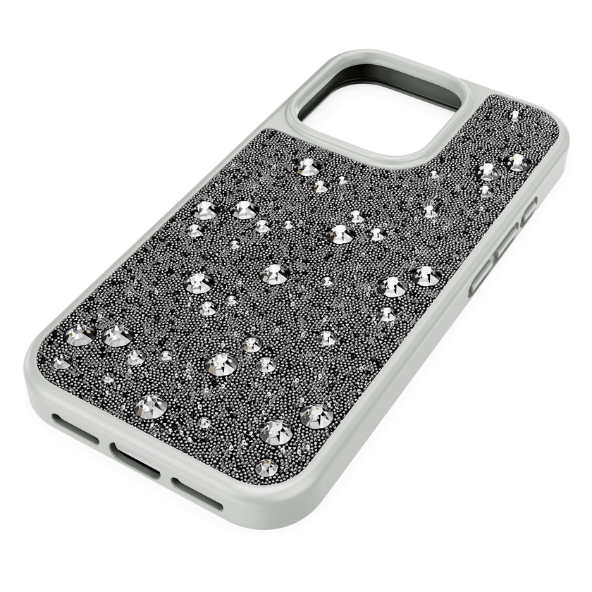 swarovski حافظة هاتف ذكي high، تصميم متباين، iphone  16 pro، لون فضي