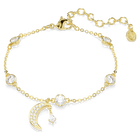 swarovski سوار symbolica، قطع مُستدير، قمر، لون أبيض، لمسة نهائية من الذهب عيار 18 قيراط