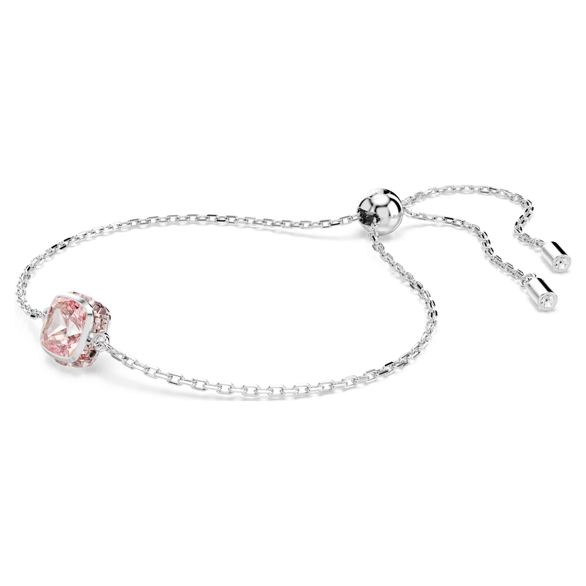 swarovski سوار birthstone، قطع مربع، june، لون وردي، طلاء روديوم